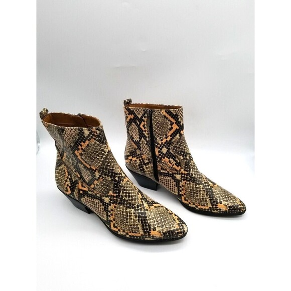 Circus By Sam Edelman Womens Garth Snake Print Ankle Booties Size 6 - Picture 2 of 6
